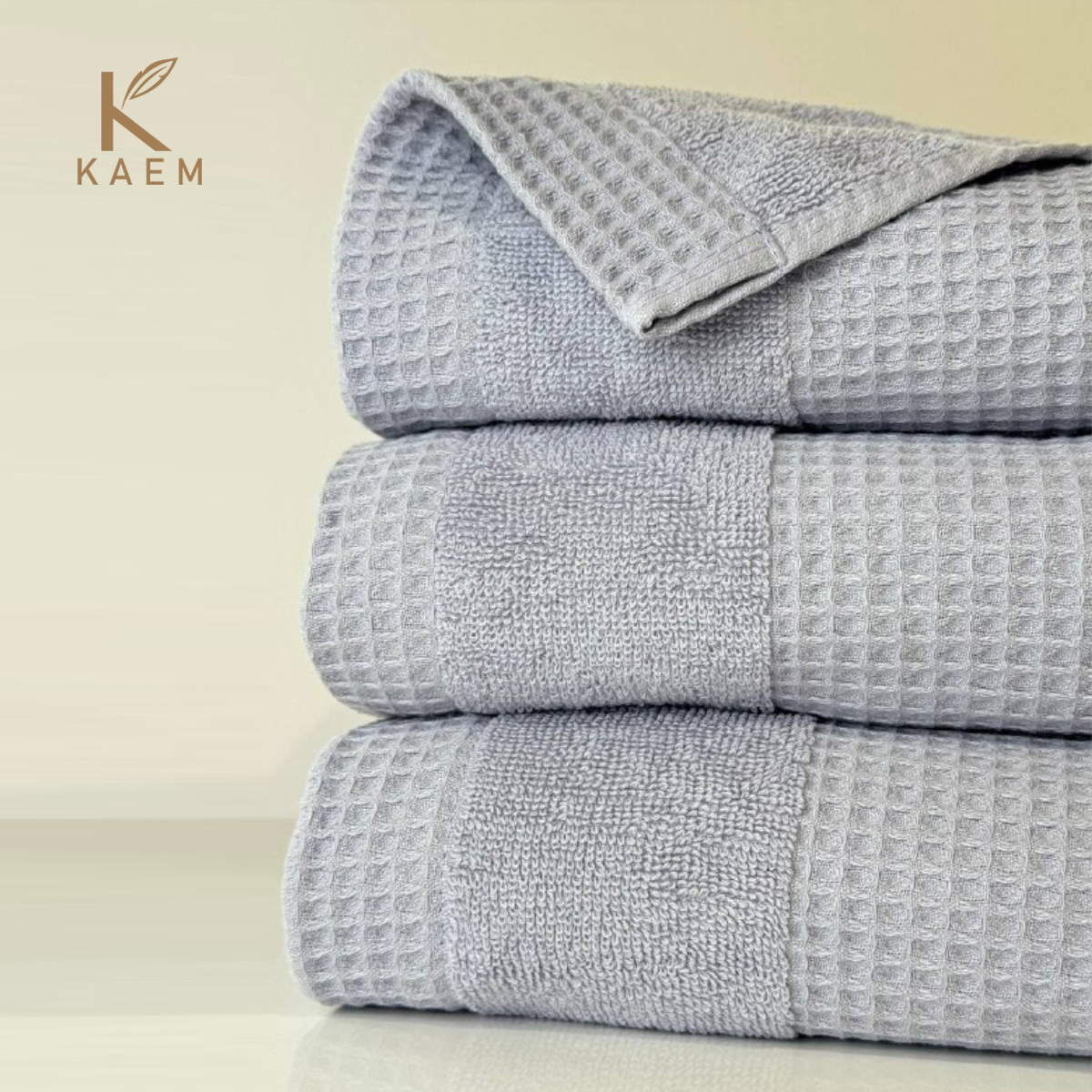 Полотенца WAFFLE BORDER 70*130 св.серый