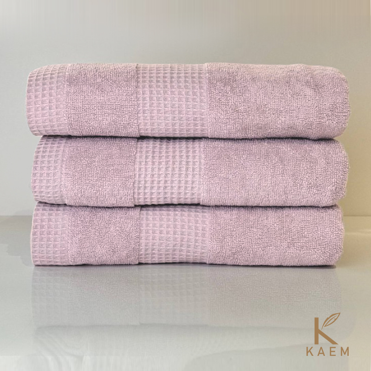 Полотенца WAFFLE BORDER 70*130 лиловый